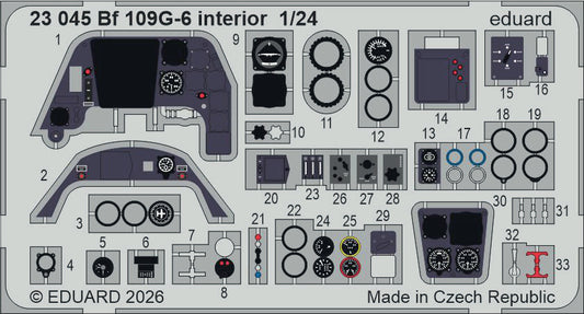 Eduard 23045 1:24 Messerschmitt Bf-109G-6 interior