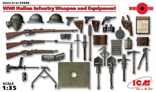 ICM 35686 1:35 WWI Italian Infantry Weapon and Equipment