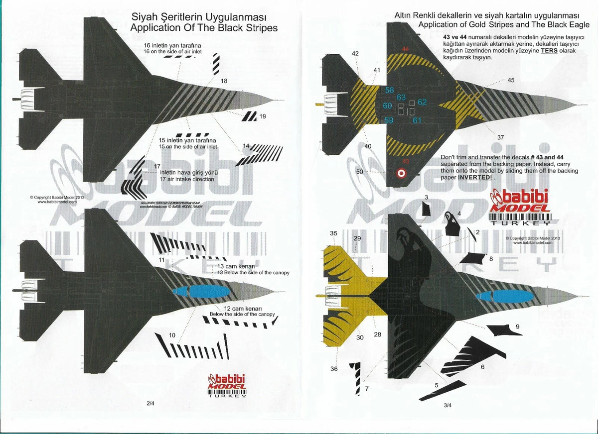 Babibi Models DBT-01001 1:72 Lockheed-Martin F-16C Nato Tigermeet 2006 Special Tail Art