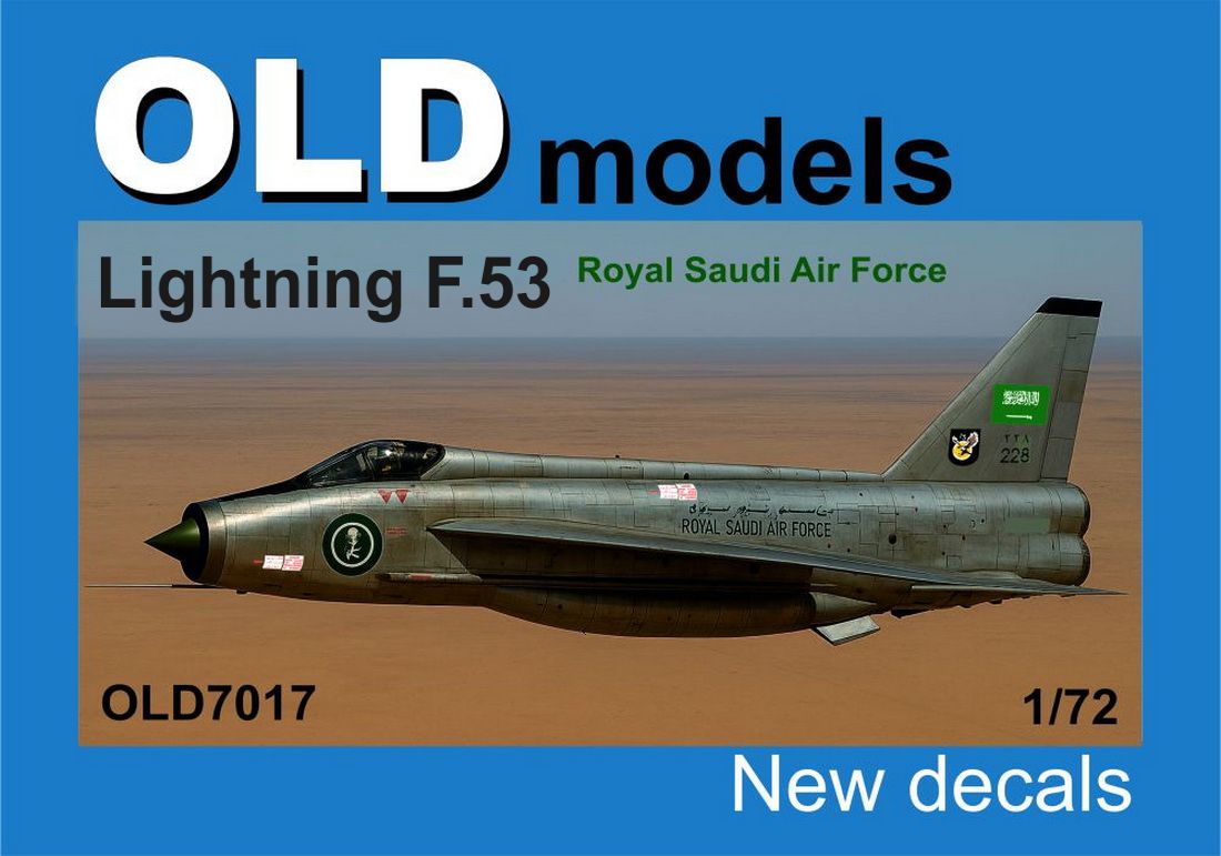 Sabre Kits OLD7017 1:72 BAC Lightning F.53 (Royal Saudi AF) ex-Frog/Novo, new decals