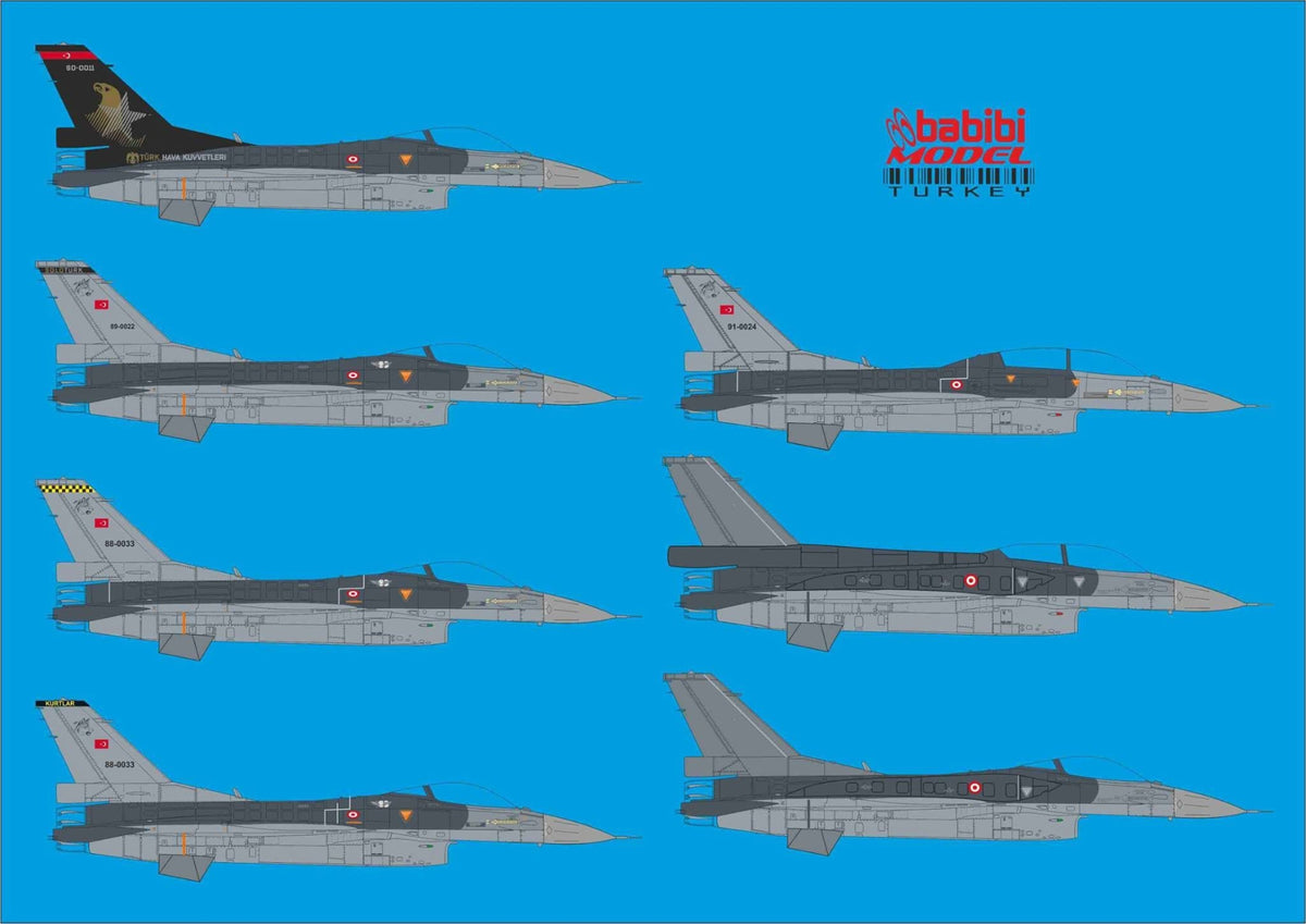 Babibi Models DDT-01015 1:48 Lockheed-Martin F-16D Soloturk 2nd & 3rd plane & Wolf Squadron
