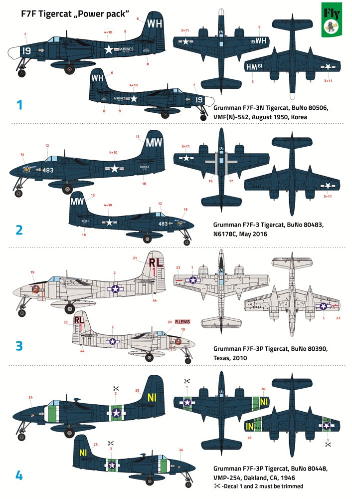 FLY 72069 1:72 Grumman F7F Tigercat 'POWER PACK' (2-in-1)