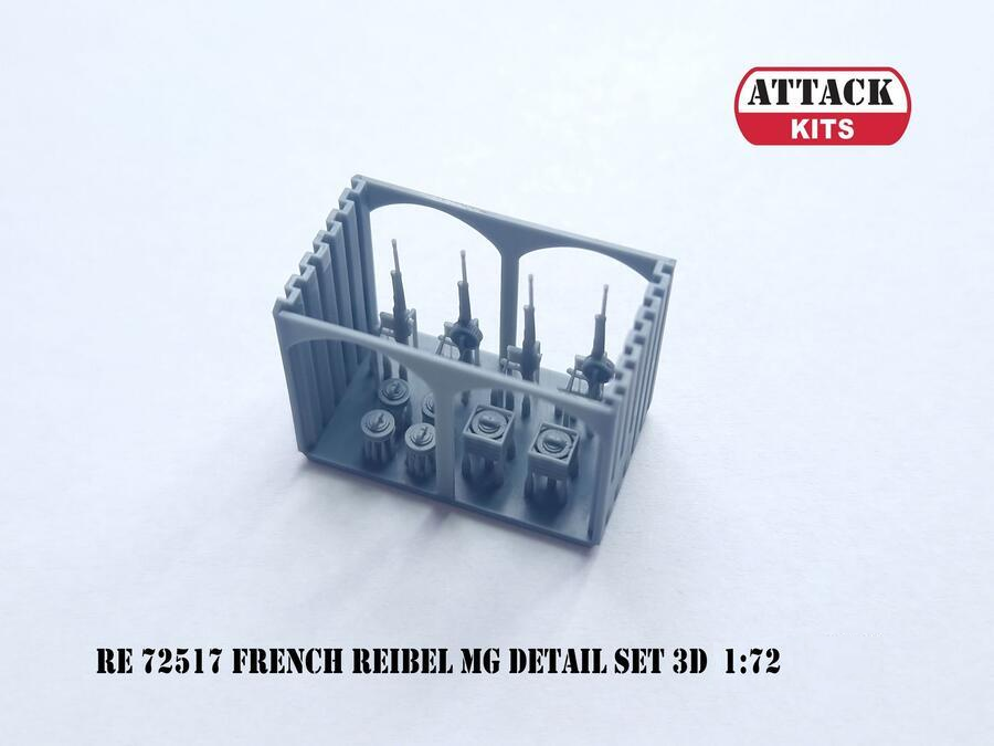 Attack Kits AT-RE72517 1:72 French Reibel MG detail set 3D (10 pcs) 3D printed parts