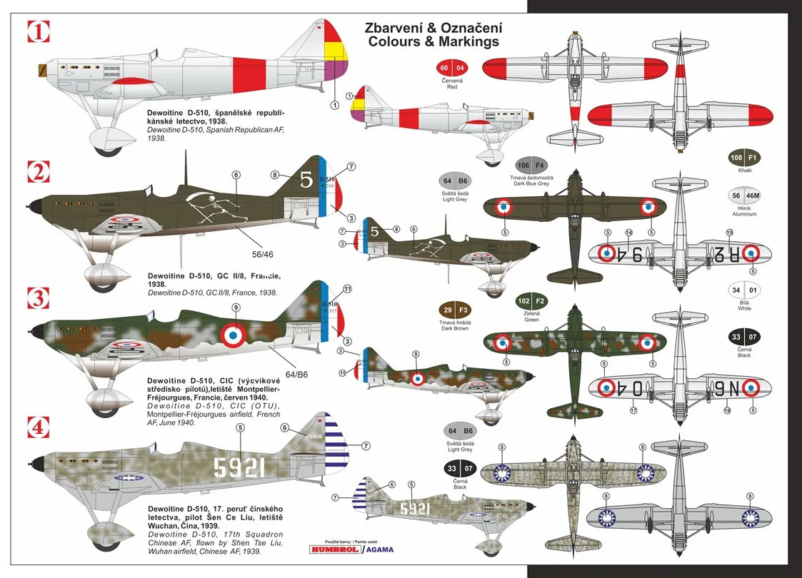 Kovozavody Prostejov KPH7242 1:72 Dewoitine D.510 incl. paint mask