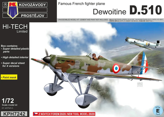 Kovozavody Prostejov KPH7242 1:72 Dewoitine D.510 incl. paint mask