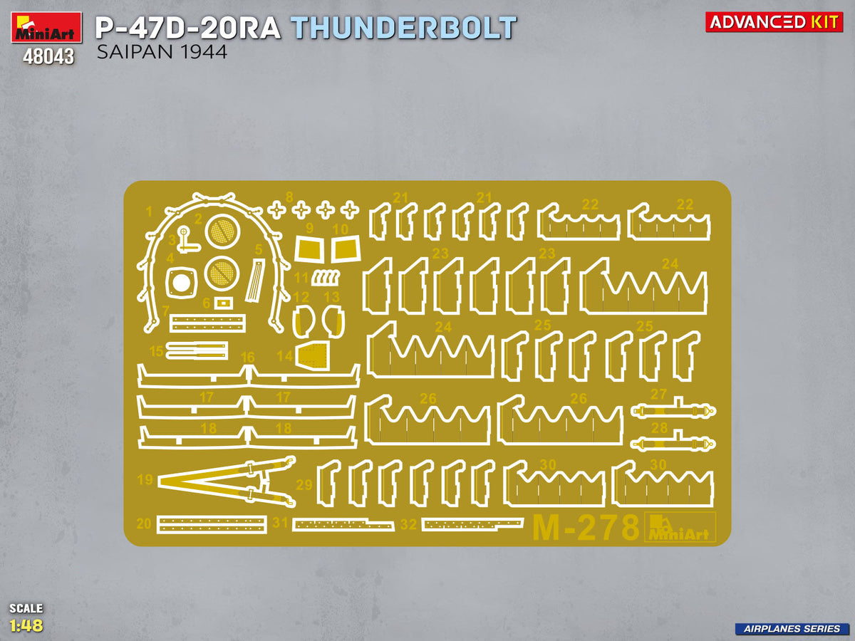 MiniArt 48043 1:48 Republic P-47D-20RA Thunderbolt. Saipan, 1944