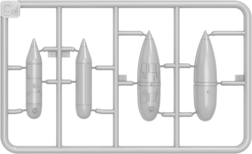 MiniArt 49021 1:48 German WWII Fuel Drop Tanks and Bombs