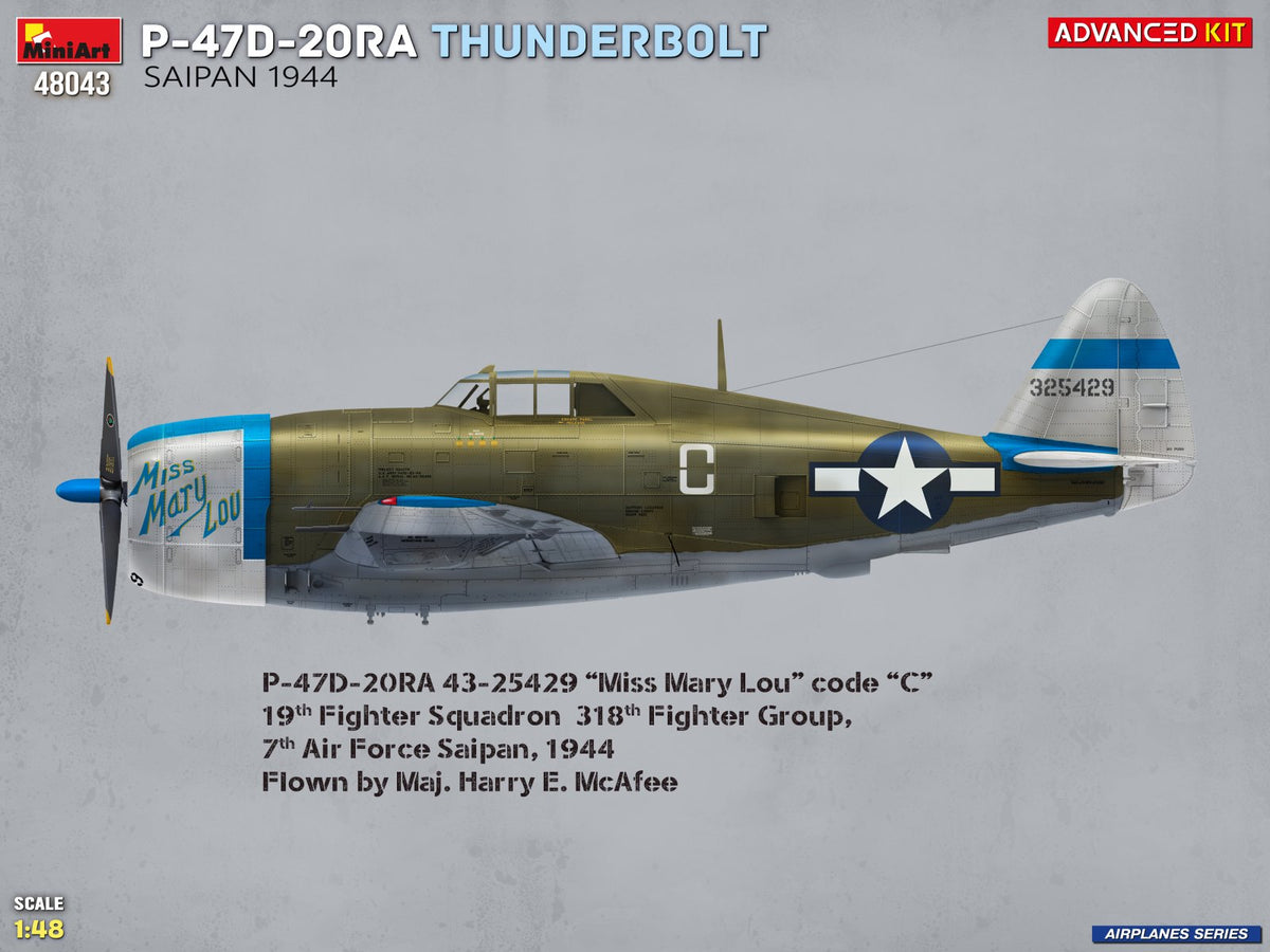 MiniArt 48043 1:48 Republic P-47D-20RA Thunderbolt. Saipan, 1944