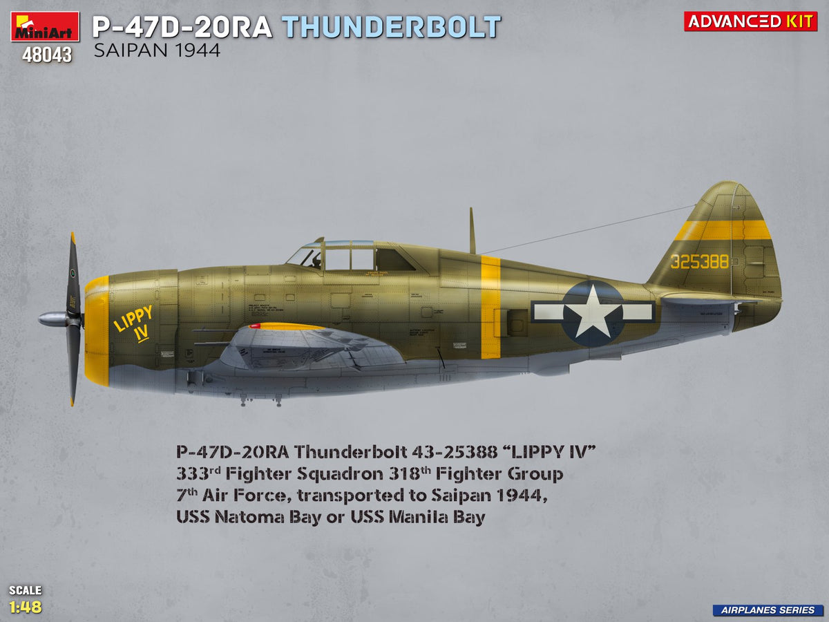 MiniArt 48043 1:48 Republic P-47D-20RA Thunderbolt. Saipan, 1944