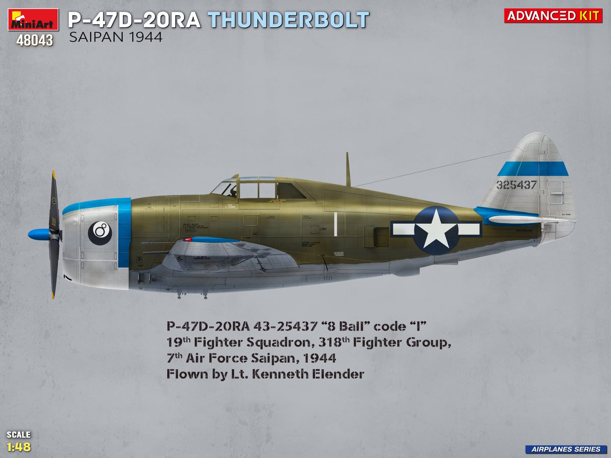MiniArt 48043 1:48 Republic P-47D-20RA Thunderbolt. Saipan, 1944
