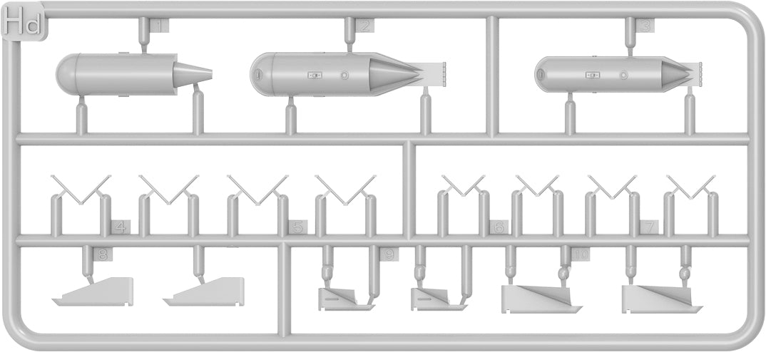 MiniArt 49021 1:48 German WWII Fuel Drop Tanks and Bombs