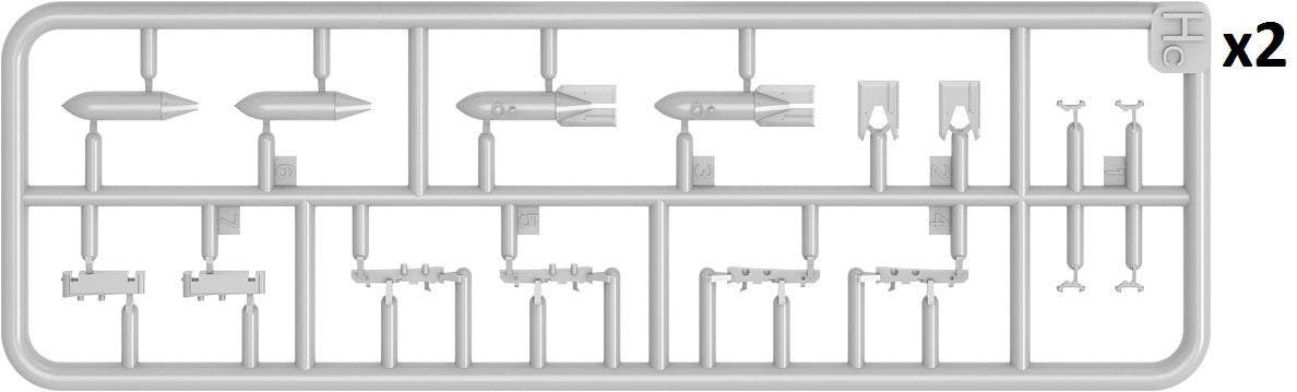 MiniArt 49021 1:48 German WWII Fuel Drop Tanks and Bombs
