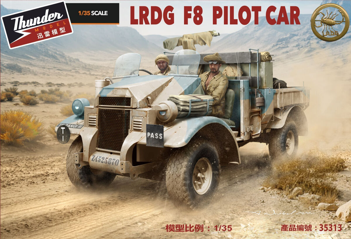 Thunder Models 35313 1:35 LRDG F8 Pilot Car, standard edition