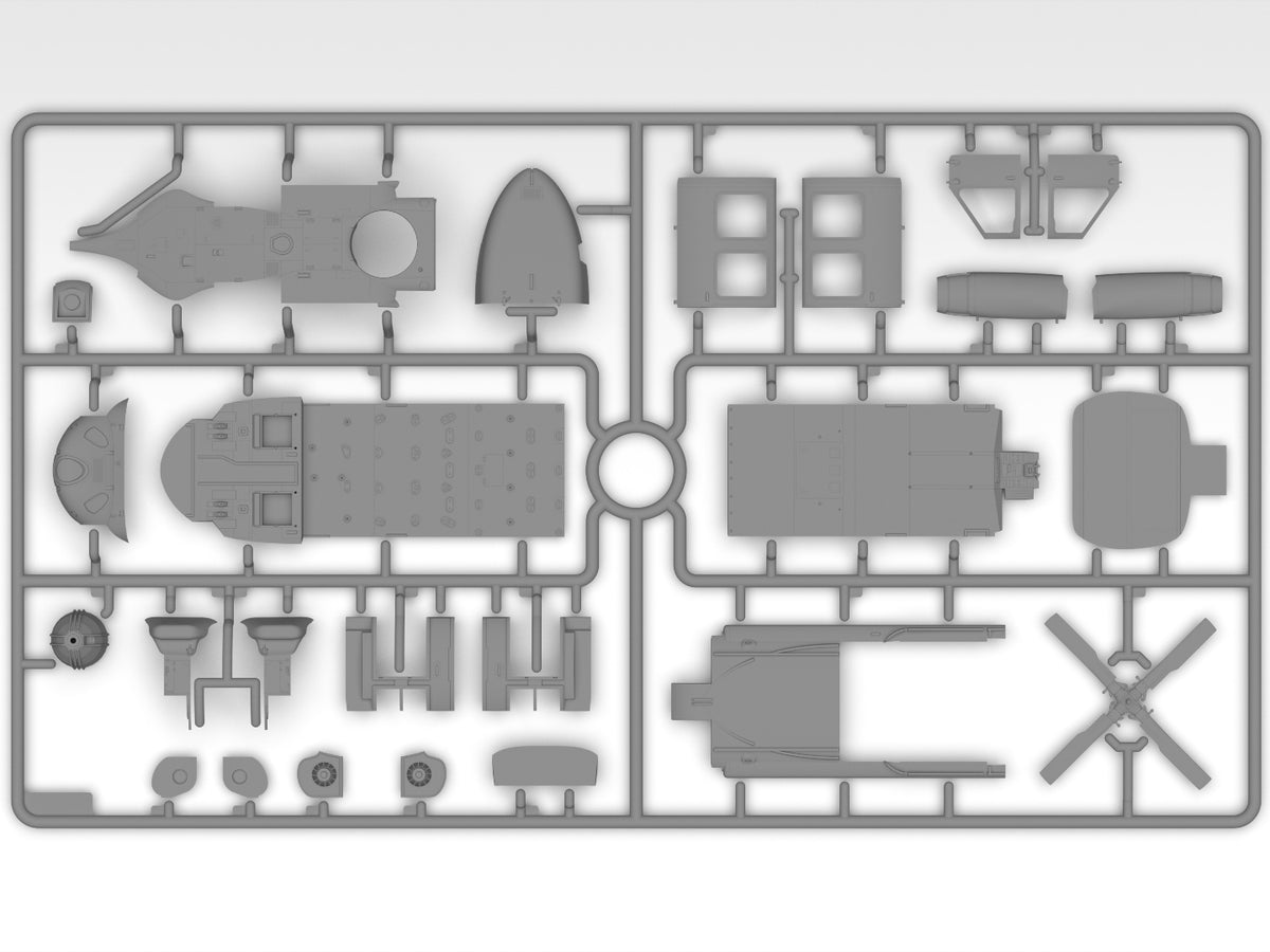 ICM 48368 1:48 Sikorsky UH-60A Black Hawk with ESSS and skis