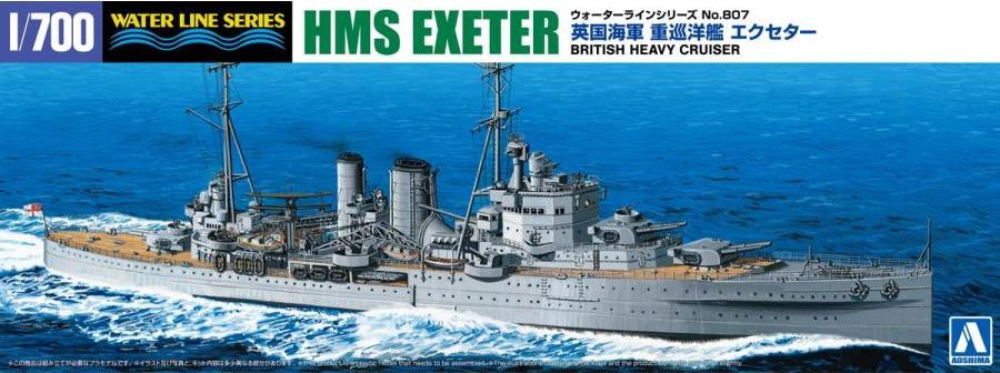 Aoshima 06754 1:700 HMS Exeter heavy cruiser Royal Navy