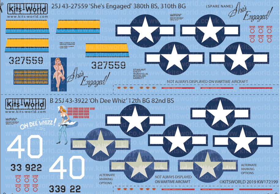 Kits-World KW172199 1:72 North-American B-25J Mitchell