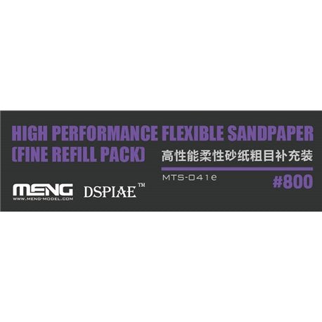 Meng Model MTS-041E Flexible Sand Paper (Fine Refill 800#) (x6)