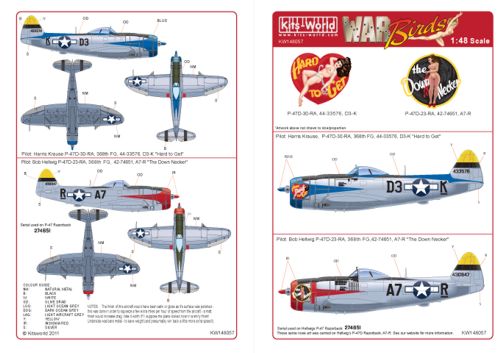 Kits-World KW148057 1:48 Republic P-47D Thunderbolt