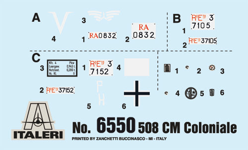 Italeri 6550 1:35 Fiat 508 CM Coloniale with Crew