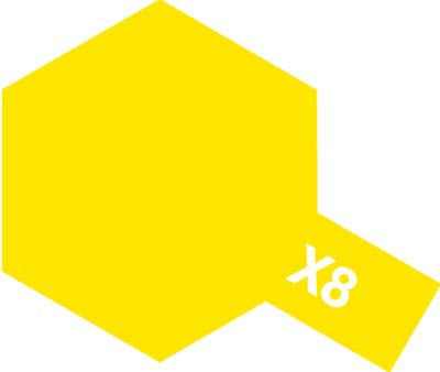 Tamiya X-8 Lemon Yellow Gloss 10ml Acrylic Paint