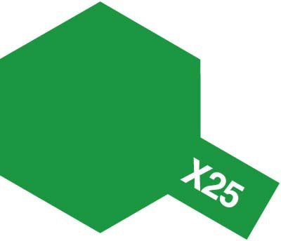 Tamiya X-25 Clear Green 10ml Acrylic Paint