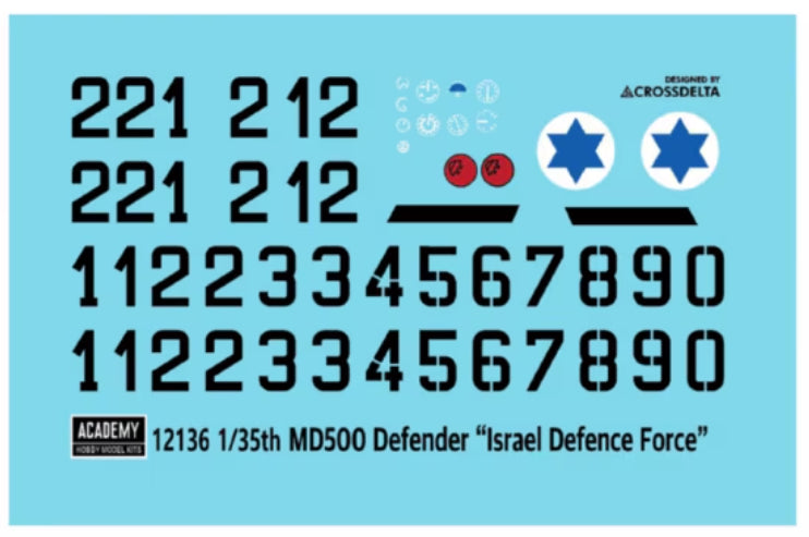 Academy 12136 1:35 Israeli MD 500 Defender Light Attack Helicopter