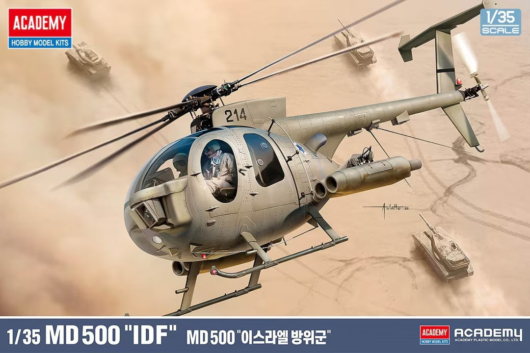Academy 12136 1:35 Israeli MD 500 Defender Light Attack Helicopter