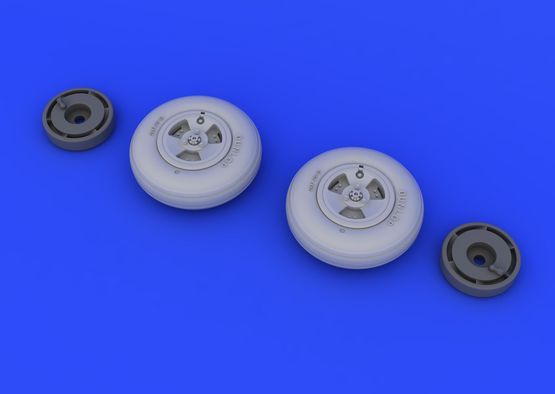 Eduard Brassin 648218 1:48 Supermarine Spitfire Mk.XVI wheels with weighted tyre effect - 3 spoke
