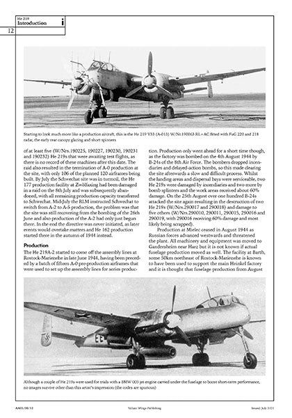 Valiant Wings Publishing AA-01 Second Edition! The Heinkel He-219 'Uhu'. A Detailed Guide to the Luftwaffe's Ultimate Nightfighter by Richard A. Franks