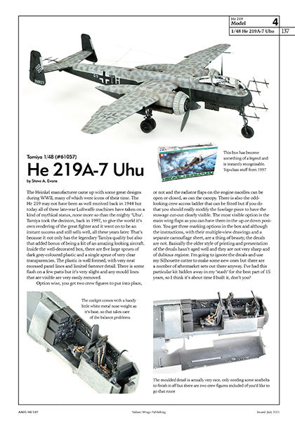 Valiant Wings Publishing AA-01 Second Edition! The Heinkel He-219 'Uhu'. A Detailed Guide to the Luftwaffe's Ultimate Nightfighter by Richard A. Franks