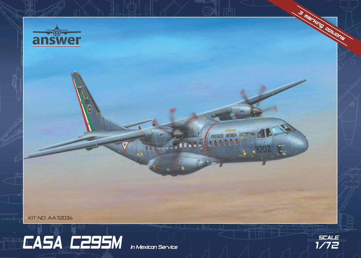 Answer 72034 1:72 CASA C295M 'Mexican Navy and Army' 3 schemes