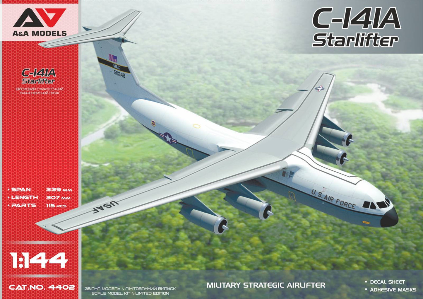 A & A Models 4402 1:144 Lockheed C-141A Starlifter Military Strategic Airlifter