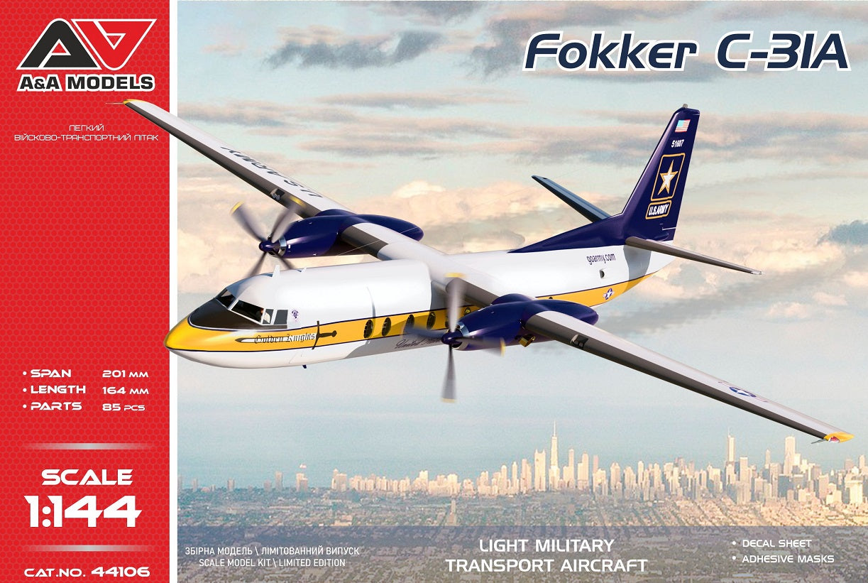 A & A Models 44106 1:144 Fokker C-31A ('Golden Knights' parachute team)