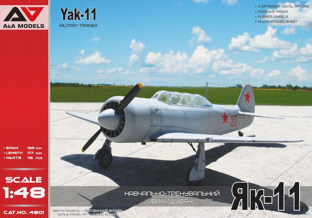 A & A Models 4801 1:48 Yakovlev Yak-11 Military Trainer