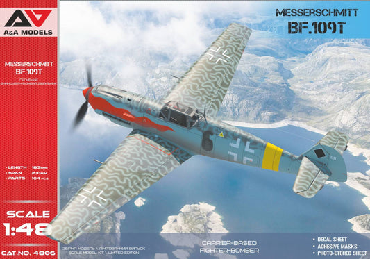 A & A Models 4806 1:48 Messerschmitt Bf-109T Carrier-Based Fighter-Bomber