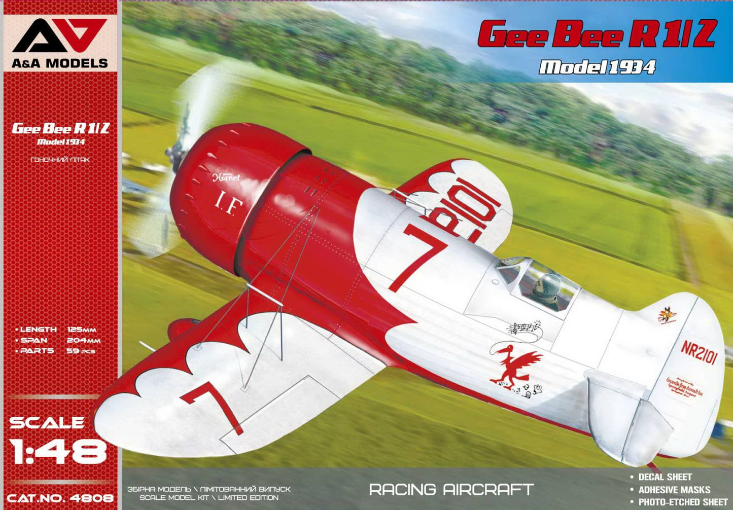 A & A Models 4808 1:48 Gee Bee R1/R2 (1934-1935 Versions) Racing Aircraft