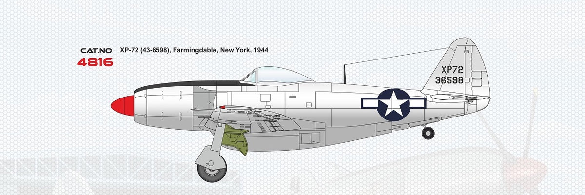 A & A Models 4816 1:48 Republic XP-72 experimental fighter (four-bladed propeller)