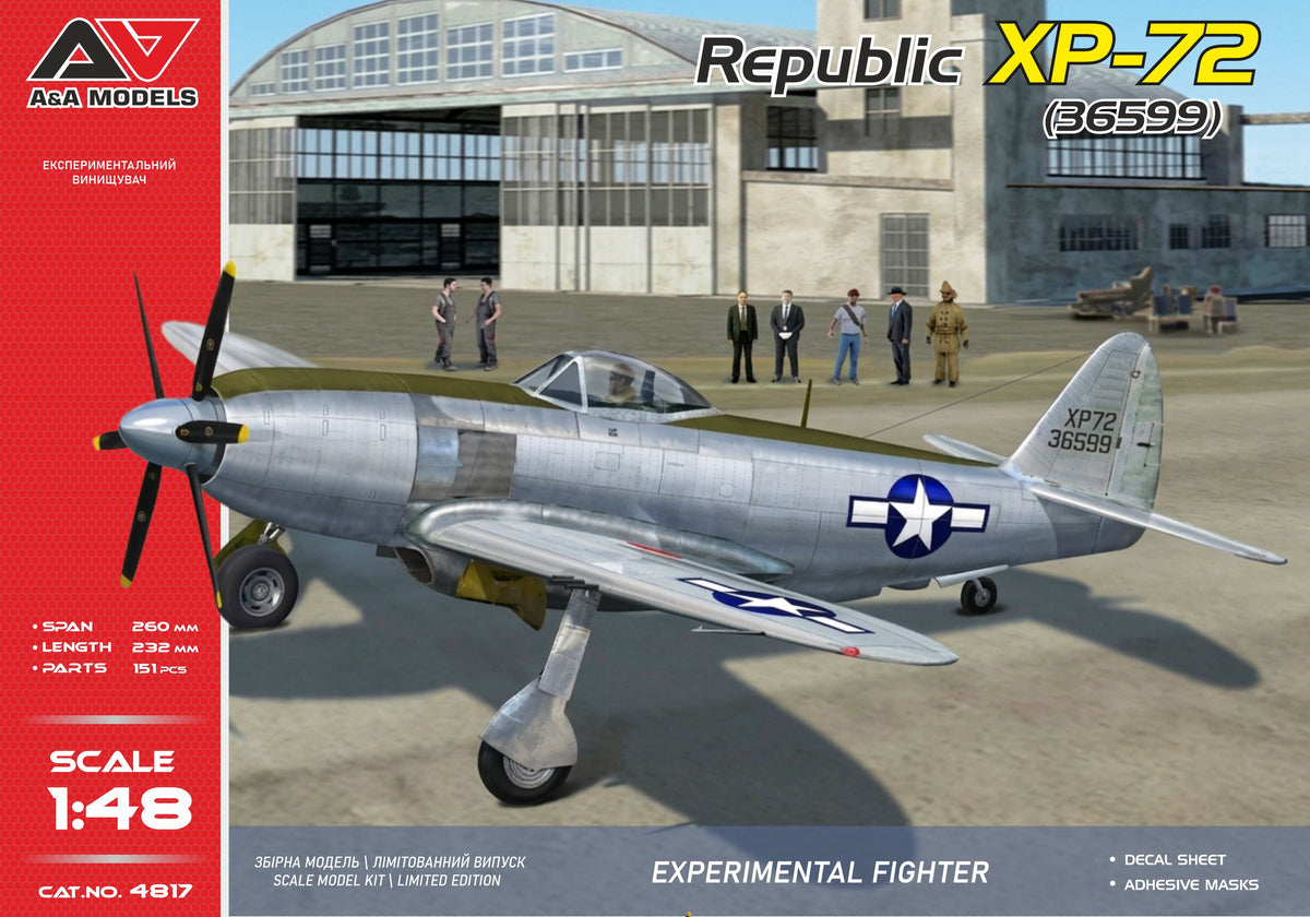 A & A Models 4817 1:48 Republic XP-72 experimental fighter (contra-rotating propeller)