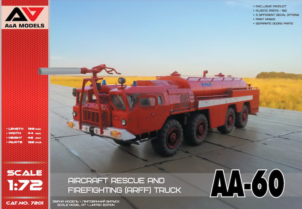 A & A Models 7201 1:72 AA-60 Firefighting truck