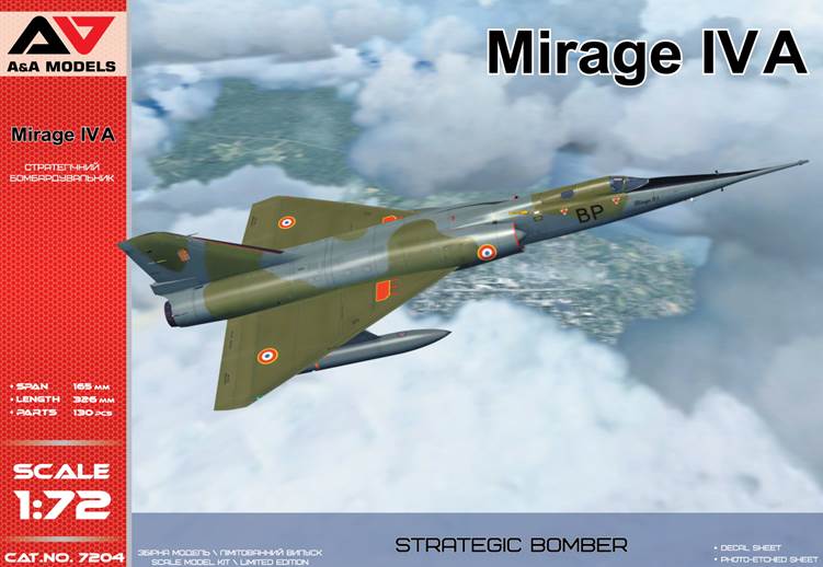 A & A Models 7204 1:72 Dassault Mirage IVA Strategic Bomber