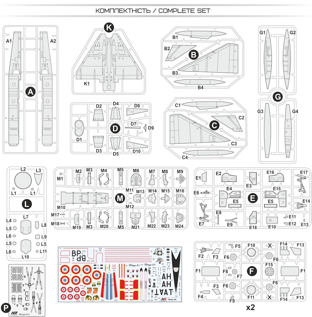 A & A Models 7204 1:72 Dassault Mirage IVA Strategic Bomber