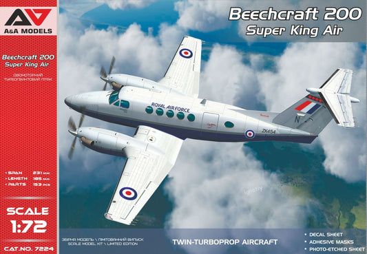 A & A Models 7224 1:72 Beechcraft 200 Super King Air