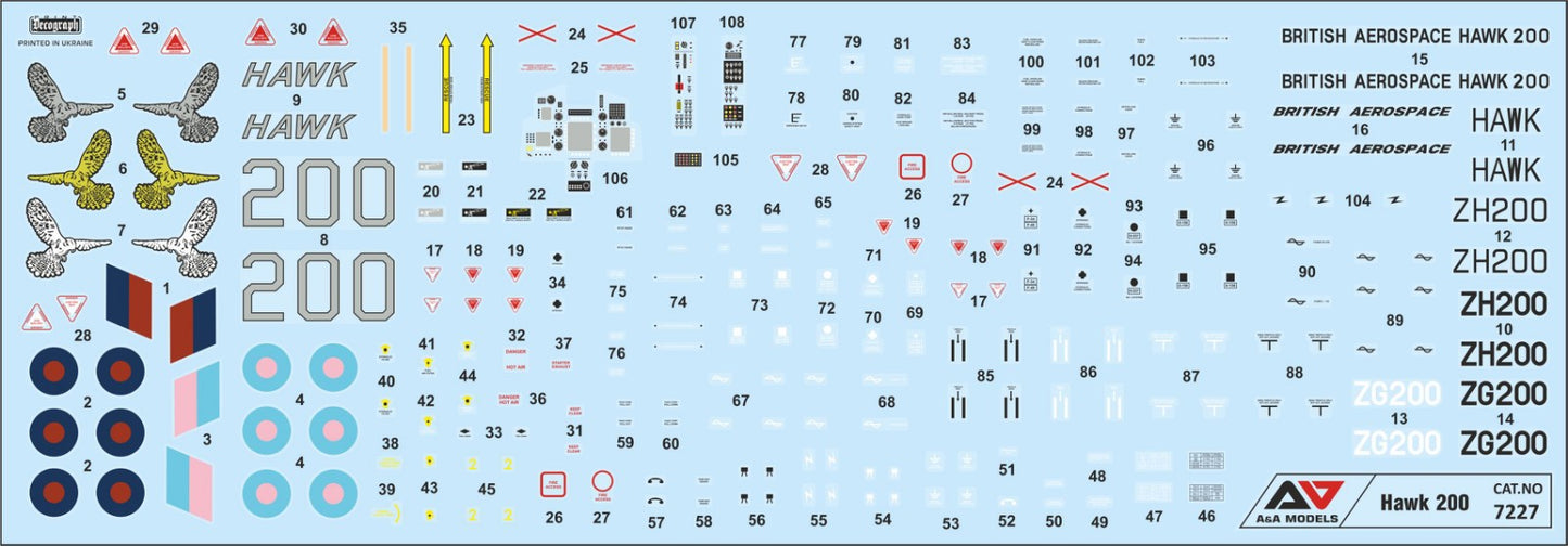 A & A Models 7227 1:72 British Aerospace Hawk 200 reg ZG200