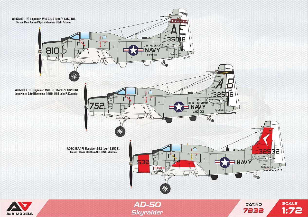 A & A Models 7232 1:72 Douglas AD-5Q Skyraider