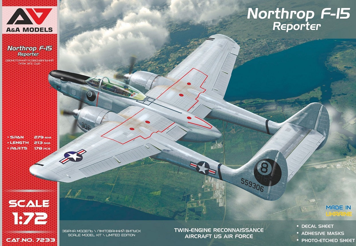 A & A Models 7233 1:72 Northrop F-15 Reporter