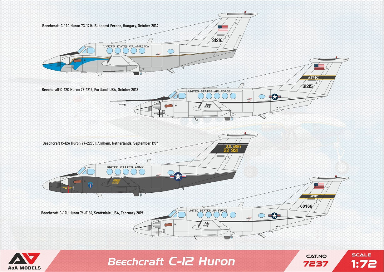 A & A Models 7237 1:72 Beechcraft C-12 Huron