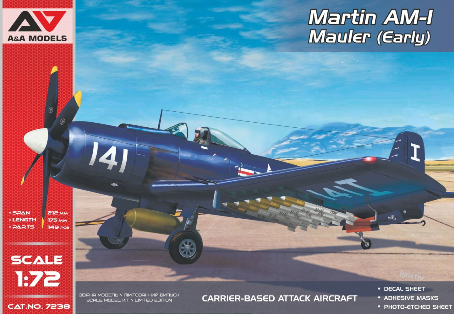 A & A Models 7238 1:72 Martin AM-1 Mauler (Early version)