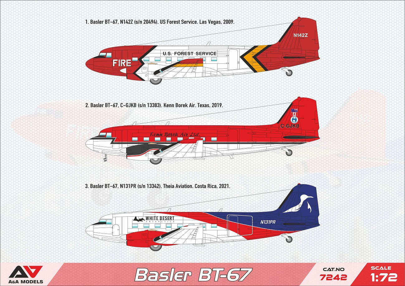 A & A Models 7242 1:72 BT-67 (DC-3) turbo-prop utility aircraft