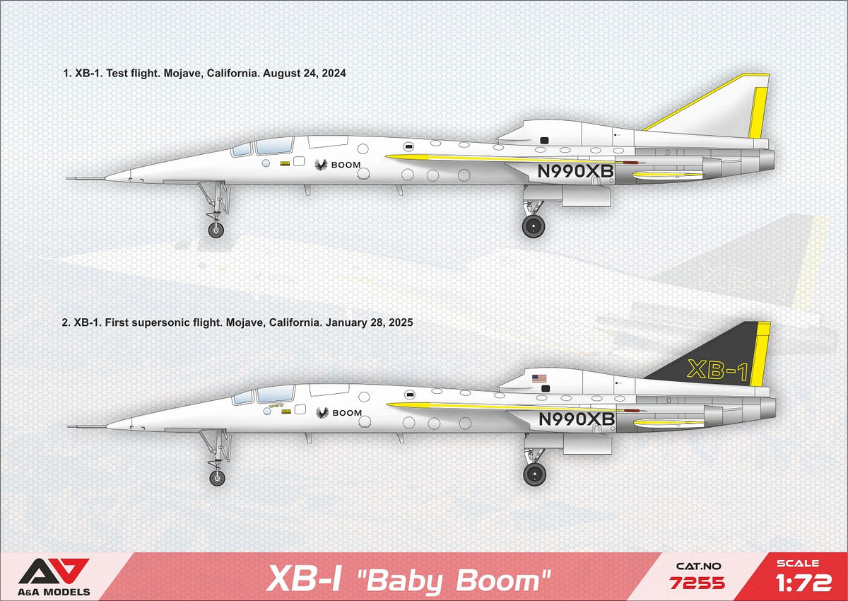 A & A Models 7255 1:72 XB-1 'Baby Boom' supersonic demonstrator