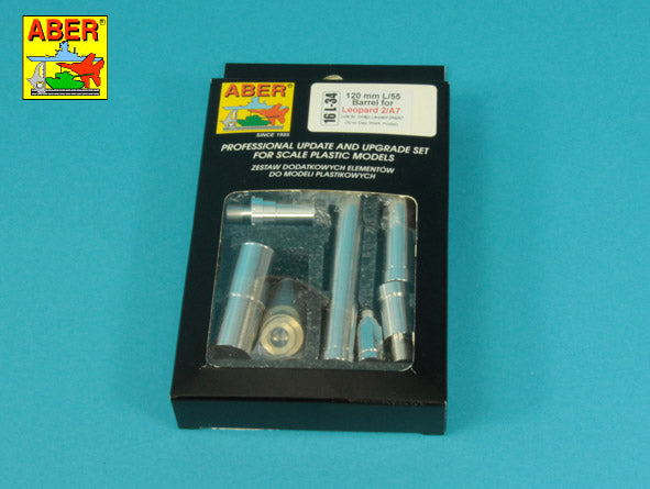 Aber 16L-34 1:16 120 mm L/55 Barrel for German Tank Leopard 2 A7V